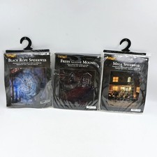 Spirit Halloween Black Rope Spiderweb, Fresh Grave Mound, Mega Spiderweb Bundle picture