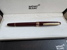 SALE Montblanc 163 Burgundy Red Rollerball Pen Gold Trim Luxury New In Box picture