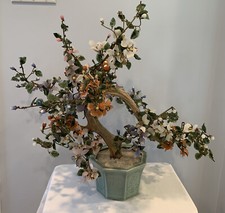 Vintage Chinese Jade & Semi Precious Stone Tree 24