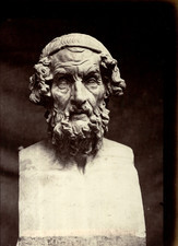William Axon Mansell, British Museum, Italy, Marble Bust of Homer Vintage Album picture