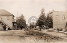 Main Street Alburgh Vermont VT c1910s Church Steeple RPPC Photo Postcard COPY picture