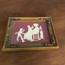 Vintage Framed Sillhouete Mother Playing With Her Sons Nice Read picture