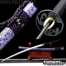 noble purple spring Steel Japanese Samurai Sword warrior katana PROPITIOUS SIGN picture