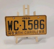 1966 North Carolina Car License Plate picture