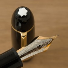 Authentic Vintage 1980 Montblanc 149 W Germany 14K F Ebonite Full Brass Pen Mint picture