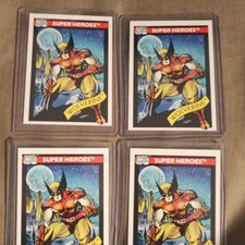 1990 MARVEL UNIVERSE WOLVERINE RARE POP 1 HOLY GRAIL 🔥 X 4 picture