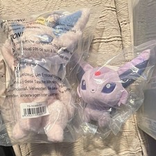 Espeon fancy plush with espeon mini plush Pokemon center Unopened w/ Tags ask me picture