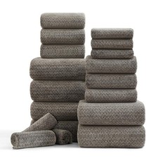 Ycosy 18 Piece Bath Towels Set100 Microfiber Family Bathroom Towel Hanging picture