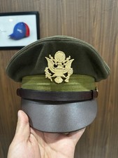 US Army Visor Cap Chocolate All Sizes Repro WW2 Shredder Service Military Hat picture