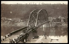 Vintage Postcard Real Photo Bridge Brownsville Fayette Pennsylvania  picture