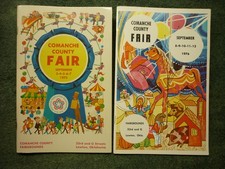 2 VINTAGE 1975 & 1976 PROGRAM BOOKLETS COMANCHE COUNTY FAIR LAWTON OK OKLAHOMA picture