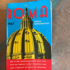 Vintage 1967 Rome City Map Booklet Casa Editrice Lozzi Roma Fold-Out Italy picture