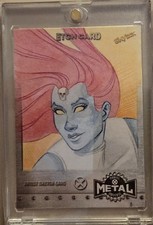 2020 X-men Metal Mystique Sketch Card by Julia Pinto 1/1 picture