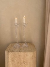 Vintage Twisted Crystal Candle Holders picture