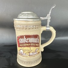 Frankenmuth Brewery Old German Style Lidded Beer Stein Breweriana Germany picture