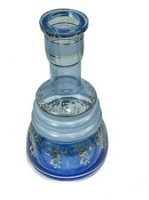 INHALE® 12''H  Hand Blown Crystal Glass Hookah Vase With 24k Gold Trimming picture