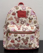 Disney Parks Loungefly Mickey Minnie Treats Mini Backpack Donuts Snacks NWT picture
