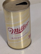 Very Rare silver background ,,Vintage Miller High Life Empty Pull Top Beer Can  picture