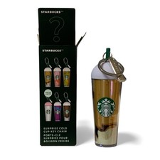 Starbucks Cold Cup S'mores Frappuccino Keychain Caramel Gold Surprise  Blind Box picture