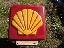 Shell Gas Oil Advertising Sign Panel Red Yellow Shell Logo 25x25