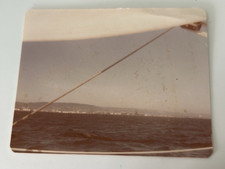 Bay Scene from Airplane or Boat Vintage Snapshot Photograph picture