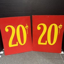 2 Vintage 20 Cent / Country Store Cardboard 11x14 Window Sign Old Stock picture