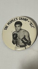 The Greatest Boxer Of All Time Mohammad Ali Vintage Pin Button picture