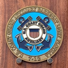 US Coast Guard Auxiliary Barnegat Light Flotilla 7-12 Challenge Coin W#30 picture