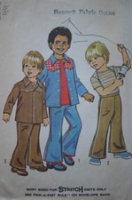 SIMPLICITY 6122 VINTAGE BOYS JACKET BELL BOTTOM PANTS & T SHIRT PATTERN SIZE 4 picture