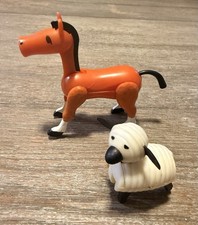 Vintage fisher price farm animal Figure Lot - Horse & Sheep picture