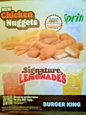 BURGER KING 11/7/26 NOVEMBER 7 2026 BK RESTAURANT AD SHEET NEW FAST FOOD COUPONS picture
