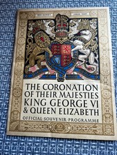 1937 The Coronation Of Their Majesties King George And Queen Elizabeth Program picture