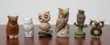 Vintage Owl Figurines / Paperweights (lot of 6) - 1970s picture