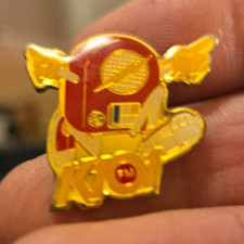 Vintage KLOL Rock 101 Houston Running Radio Mascot Enamel Lapel Pin picture