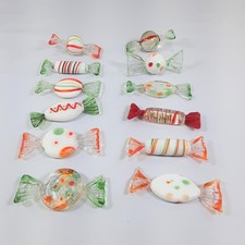 Vintage Lillian Vernon Blown Glass Candy Set 12 pc In Original Box 271W Holiday picture