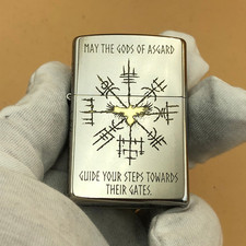 Nordic Tattoo Zippo 5 sided Valhalla Engraved Gift For Men picture