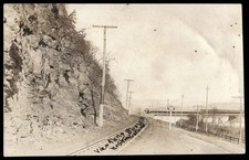 Vintage Postcard Real Photo Blue Hill Railroad Tracks Northumberland PA 1908 picture