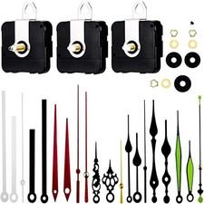 3Pcs Silent Quartz Clock Movement Mechanism 13/16/22mm Shaft 7 Hand Sets DIY Kit picture