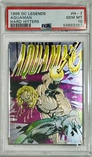 1995 SkyBox DC Legends Hard Hitters AquaMan #H-7 PSA 10 Gem Mint - LOW POP picture