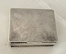 1939 Sheffield Silver Cigarette Case Trinket Engraved Campbell Soup Heir READ picture