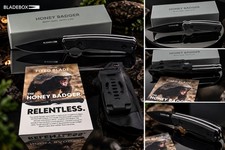 BladeBox Honey Badger D2 Fixed Blade Knife G10 Sheath NIB picture