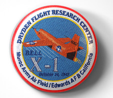 Bell X1 Patch Dryden Flight Research - Edwards AFB - pin pinback button picture