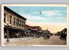 c1913 Moore Avenue Grinnan Block Terrell Texas TX Kaufman County Postcard picture