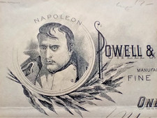 1896 Napolean Antique Cigars Letter Head picture