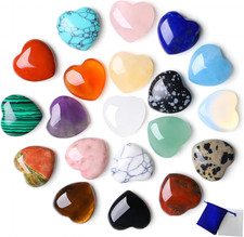 20PCS Trinkets Hearts Crystals Healing Stones Bulk Gifts for Women picture