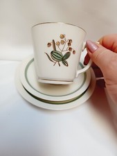 Vintage Royal Copenhagen Quaking Grass Demitasse Cup with 2 saucers HTF EC picture