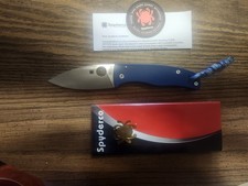 Spyderco Bodacious Cpm Spy27 Cobalt Blue Smooth G10 Lnib picture