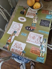 Vintage 1970s Wallpaper Roll Tobacco Advertising Retro Americana 50cm Wide picture