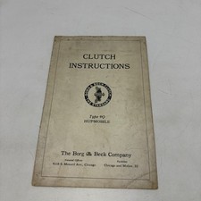 Hupmobile Borg & Beck Type 9Q Clutch Instructions Vintage Service Manual Form 61 picture