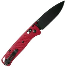 Benchmade Bugout 535 Pocketknife Red Handle Black Plain Drop Point S30V picture